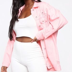 Pink jean jacket